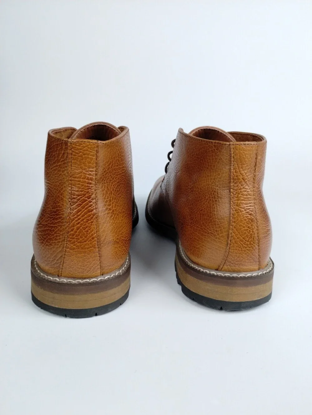 Carlo Morandi Classic Chukka Boots Leather Shoes Mid English Tan Mens Sz 9 D